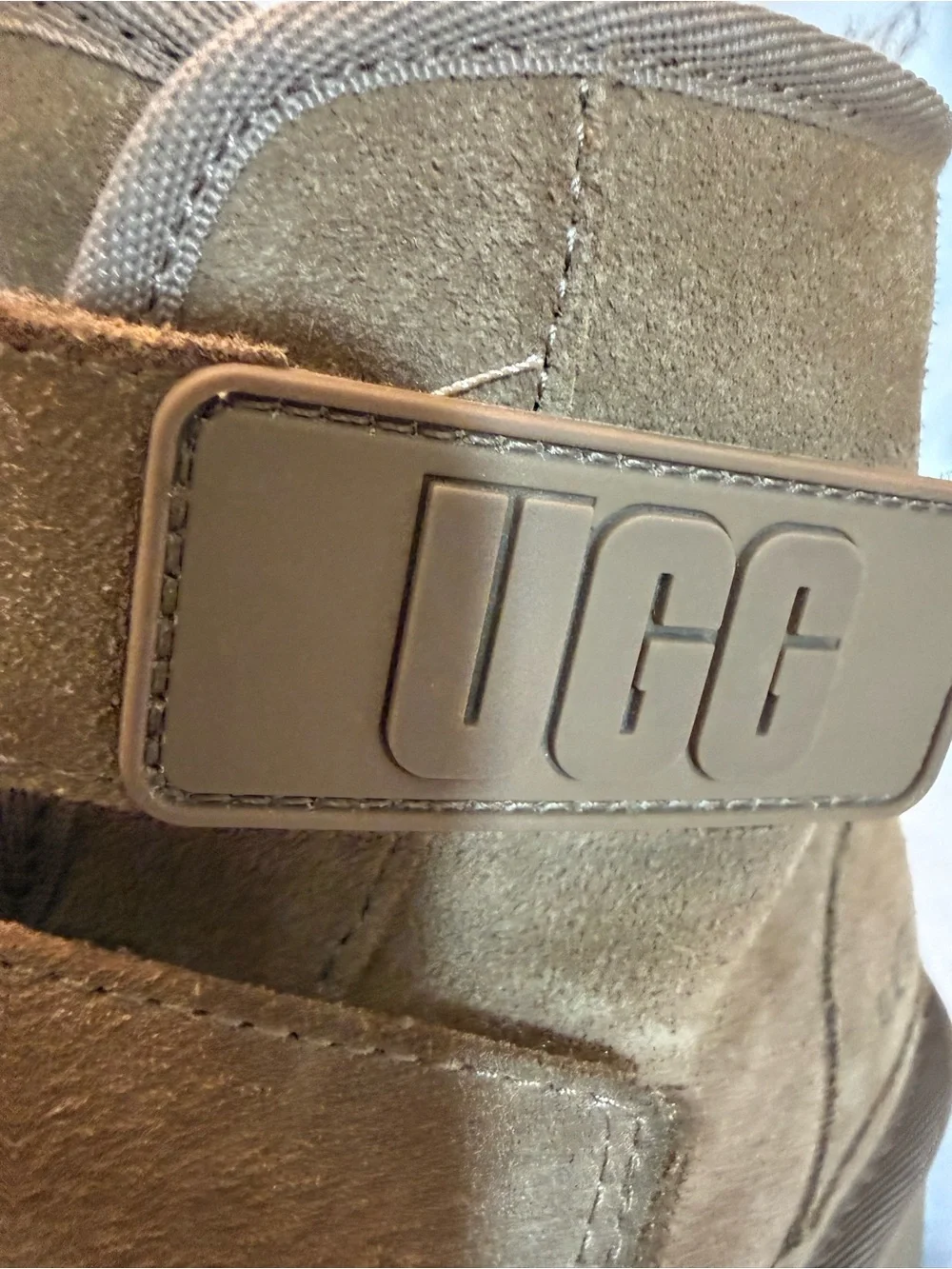 UGG Neumel Platform Double Strap Booties Chestnut Suede Size 9